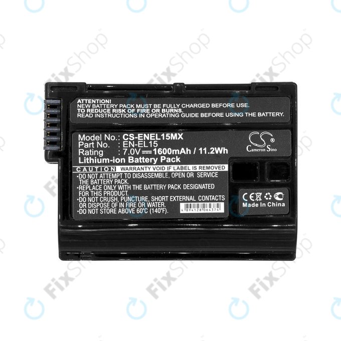 Baterie pentru Nikon Coolpix D7000, 1600mAh, Li-Ion, 7V, EN-EL15, HQ