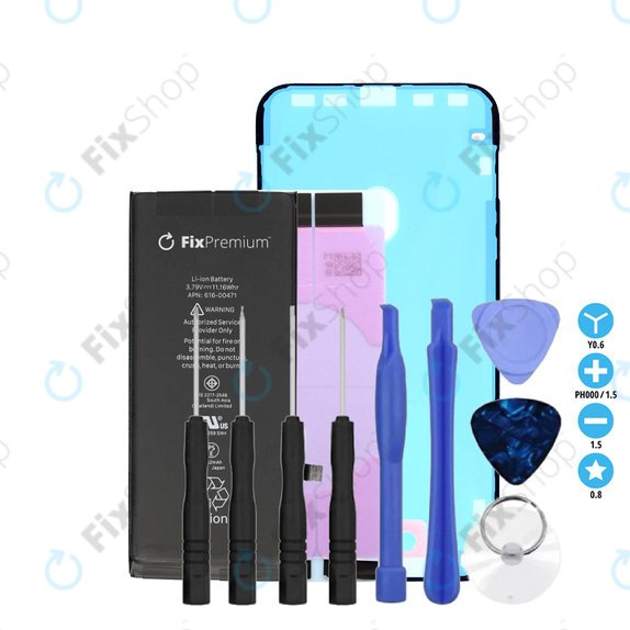 Baterie pentru iPhone XR, 2942mAh, Adeziv (Adhesive), Unelte, FixPremium