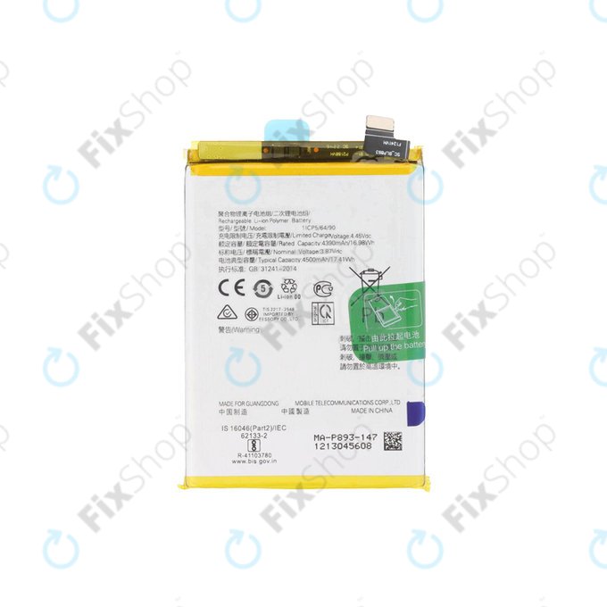 Oppo Reno 7 5G, Find X3 Neo, Find X5 Lite - Baterie BLP855 4500mAh