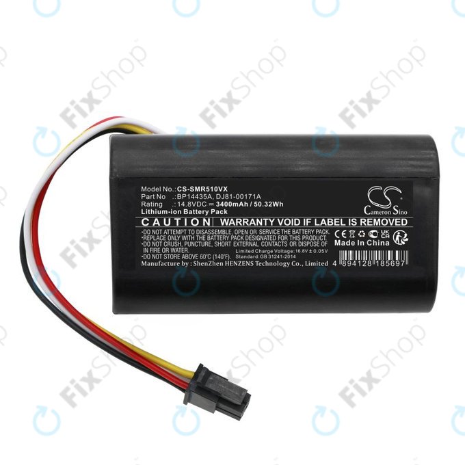 Baterie pentru Samsung PowerBot-E, Eureka i5, Midea i5, i9, 3400mAh, Li-Ion, 14.8V, BP14435A, HQ