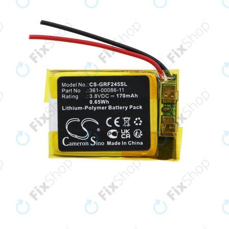 Baterie pentru Garmin Forerunner 245, Forerunner 245 Music, 170mAh, Li-Pol, 3.8V, 361-00086-11, HQ