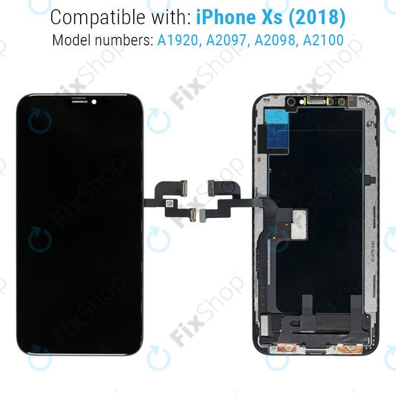 Ecran Hard OLED pentru iPhone XS, Sticlă tactilă cu ramă, FixPremium