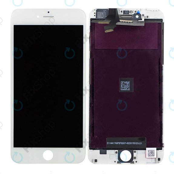 Ecran pentru iPhone 6 Plus, White, Sticlă tactilă cu ramă