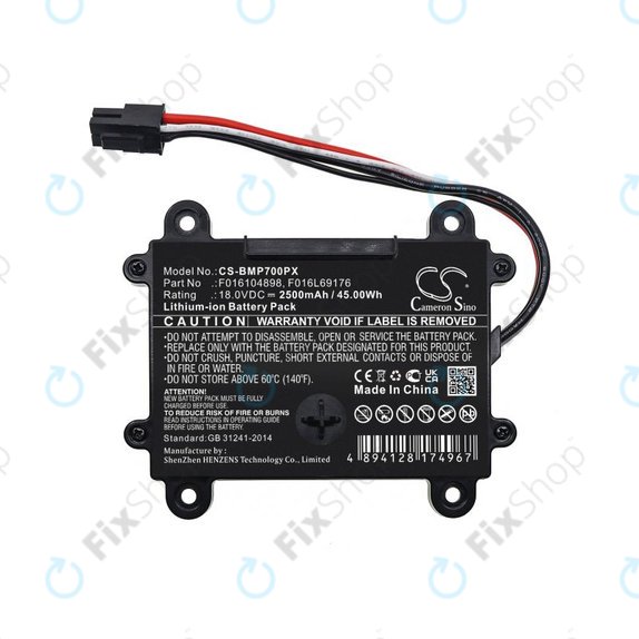 Baterie pentru Bosch Indego 350, 400, M 700, Indego S+ 350, 2500mAh, Li-Ion, 18V, F016104898, HQ