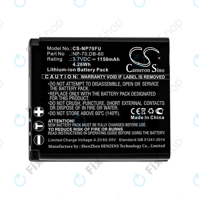 Baterie pentru Panasonic Lumix DMC-FX01, 1150mAh, Li-Ion, 3.7V, CGA-S005, HQ