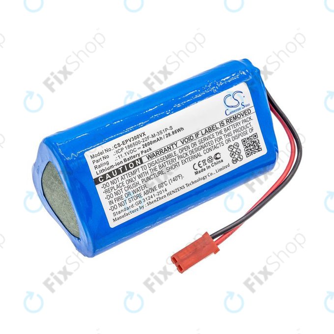 Baterie pentru Electropan ilife V5, V5s, 2600mAh, Li-Ion, 11.1V, ICP 186500-22F-M-3S1P-S, HQ