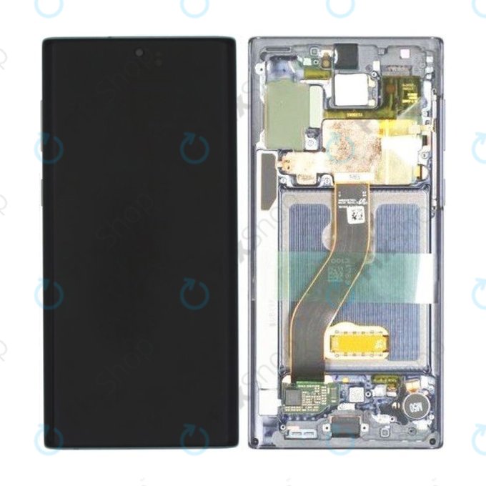 Samsung Galaxy Note 10 - Ecran LCD + Sticlă Tactilă + Ramă (Aura Glow) - GH82-20817C, GH82-20818C Genuine Service Pack