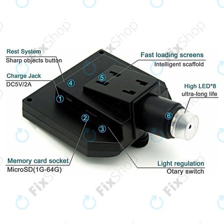 Wi-Fi Microscop digital portabil / Cameră / Lupa (1080p)