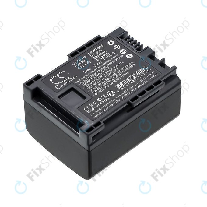 Baterie pentru Canon FS10, FS11, FS100, 890mAh, Li-Ion, 7.4V, BP-808, HQ
