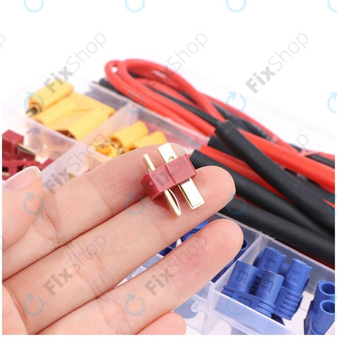 Amass - Set conectori pentru baterii (T-plug, EC3, XT60, fir de silicon și termosudare)