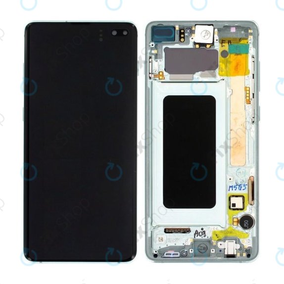 Samsung Galaxy S10 Plus G975F - Ecran LCD + Sticlă Tactilă + Ramă (Prism Green) - GH82-18849E, GH82-18834E, GH82-18857E Genuine Service Pack