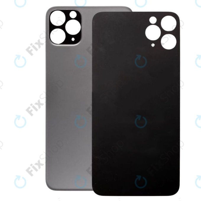 Apple iPhone 11 Pro Max - Sticlă Carcasă Spate cu Orificiu Mărit pentru Cameră (Space Gray)
