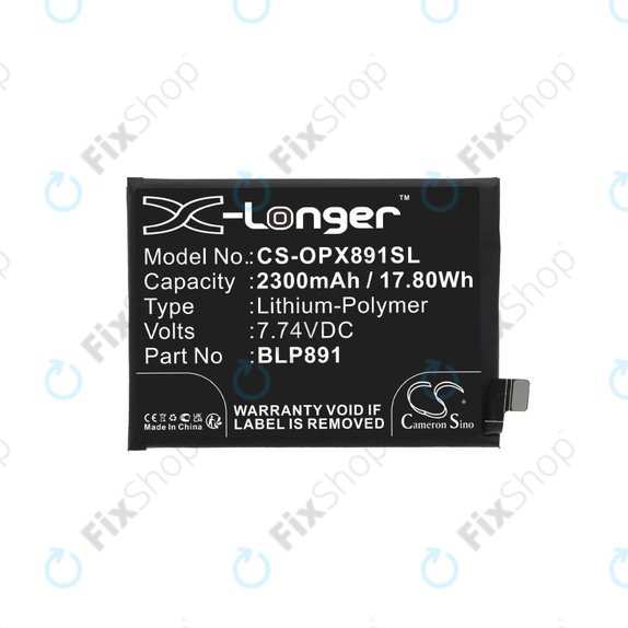 Oppo A52, A72, A92, Find X5 - Baterie BLP891 2300mAh HQ