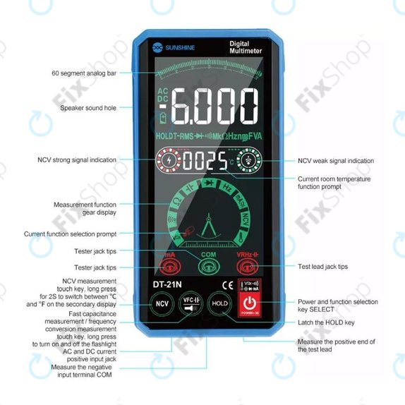 Sunshine DT-20N - Touch Multimeter
