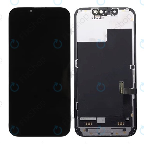 Ecran In-Cell FHD pentru iPhone 13 Mini, Sticlă tactilă cu ramă, FixPremium