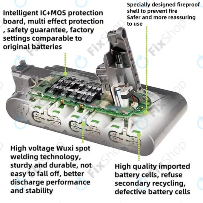 Dyson V12 - Baterie 965470-01 Li-Ion 25.2V 3000mAh