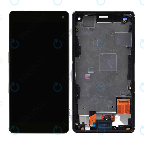 Sony Xperia Z3 Compact D5803 - Ecran LCD + Sticlă Tactilă + Ramă (Black) TFT