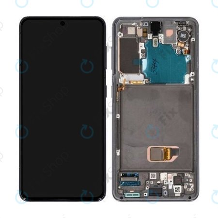 Samsung Galaxy S21 G991B - Ecran LCD + Sticlă Tactilă + Ramă (Phantom Grey) - GH82-24544A, GH82-24545A, GH82-27255A Genuine Service Pack