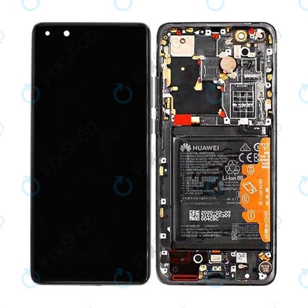Huawei P40 Pro Plus - Ecran LCD + Sticlă Tactilă + Ramă + Baterie + Senzor de Amprentă (Ceramic Black) - 02353RVJ Genuine Service Pack