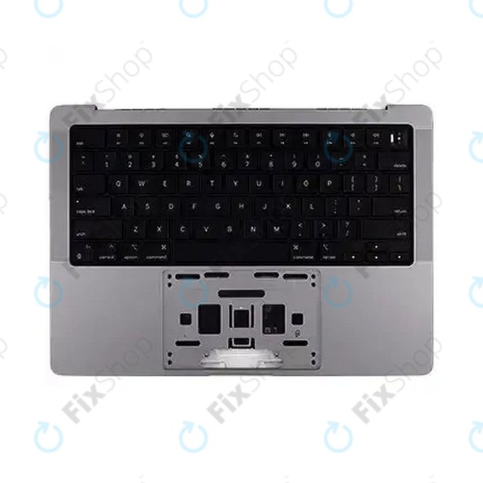 Ramă superioară tastatură pentru MacBook Pro 14", A3112 (2024), cu tastatură US și baterie, Space Black, 661-42518, Genuine Apple