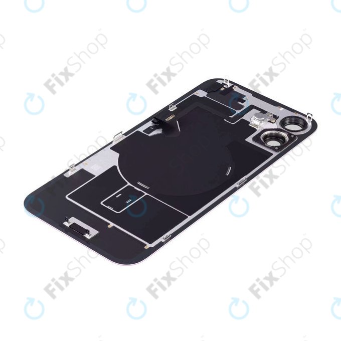 Apple iPhone 16 - Sticlă pentru carcasa din spate + Sticlă cameră + Placă metalică + Magneți MagSafe (Pink)