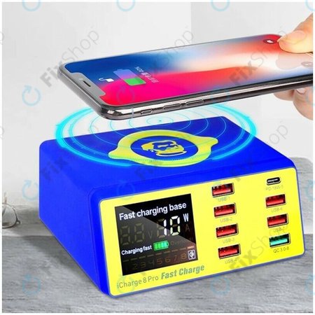 Mechanic iCharge 8 Pro - Statie de încărcare pentru service USB cu încărcare USB-C wireless