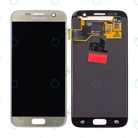 Samsung Galaxy S7 G930F - Ecran LCD + Sticlă Tactilă (Gold) - GH97-18523C, GH97-18761C, GH97-18757C Genuine Service Pack
