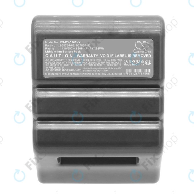 Dyson 360 Vis Nav, Heurist (2020) - Baterie 968734-02, 967864-02 Li-Ion 14.8V 6600mAh HQ