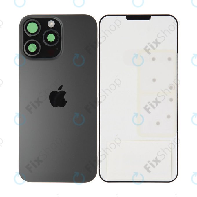Sticlă Carcasă Spate pentru iPhone 16 Pro Max | Black Titanium | 661-44958 | Genuine Apple