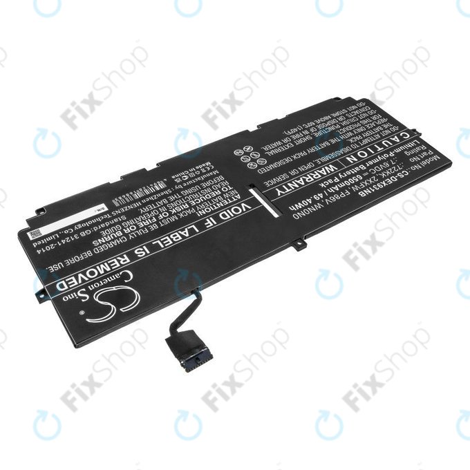 Baterie pentru Dell XPS 13 9300, 9380, 9310, 6500mAh, Li-Pol, 7.6V, 2XXFW, HQ