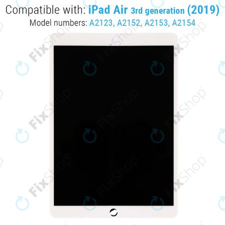 Apple iPad Air (3rd Gen 2019) - Ecran LCD + Sticlă Tactilă (White) Refurbished
