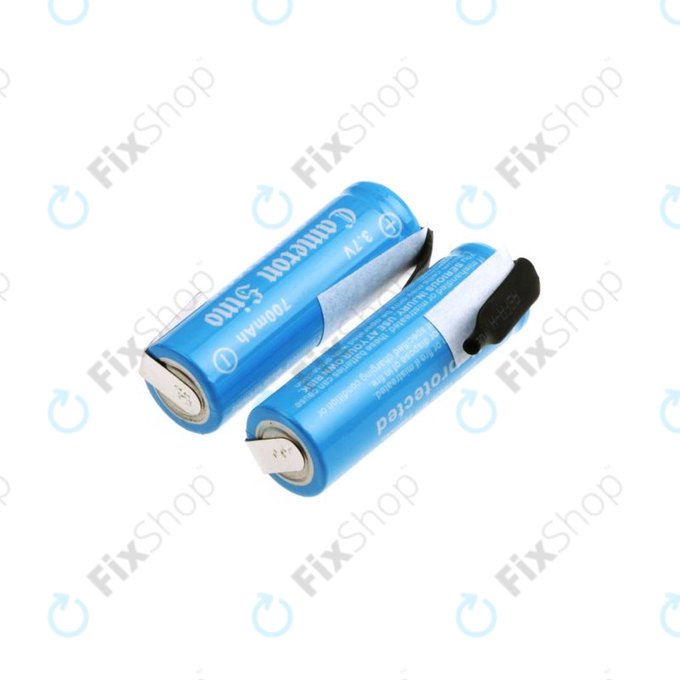 Baterie 14430 cu plăcuțe de montaj, 650mAh, Li-Ion, 3.7V, HQ