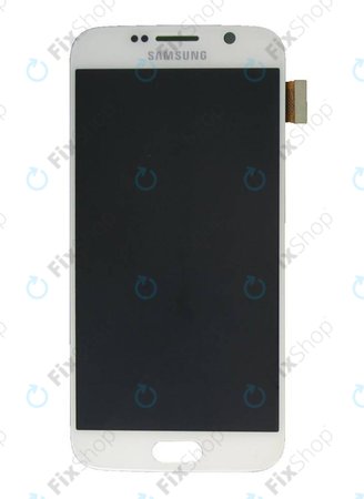 Samsung Galaxy S6 G920F - Ecran LCD + Sticlă Tactilă (White Pearl) - GH97-17260B Genuine Service Pack