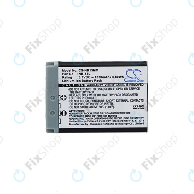Canon Powershot G5X, G7X, G7X M2, G7X M3, G9X, G9X M2, PowerShot SX620HS, SX720HS, SX730HS, SX740HS - Baterie NB-13L Li-Ion 1050mAh HQ