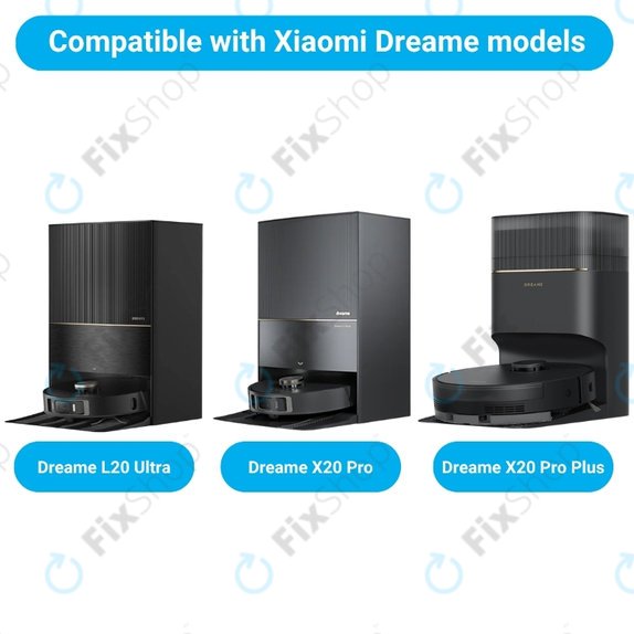 Set de piese de schimb pentru Xiaomi Dreame L20 Ultra, X20 Pro, X20 Pro Plus (2x Perie principală, 4x Filter, 4x Perie laterală – neagră)