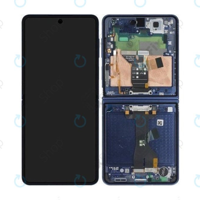 Samsung Galaxy Z Flip 7 F766B - Ecran LCD + Sticlă Tactilă + Ramă (Blue Shadow) - GH82-37581A Genuine Service Pack