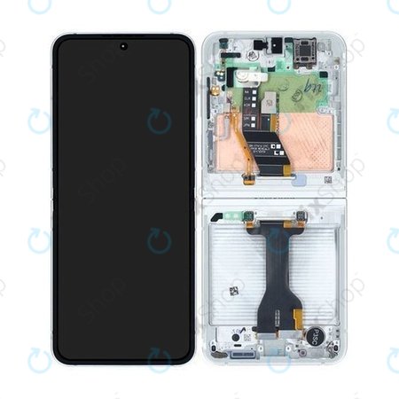 Samsung Galaxy Z Flip 6 F741B - Ecran LCD + Sticlă Tactilă + Ramă (White) - GH82-35014F Genuine Service Pack