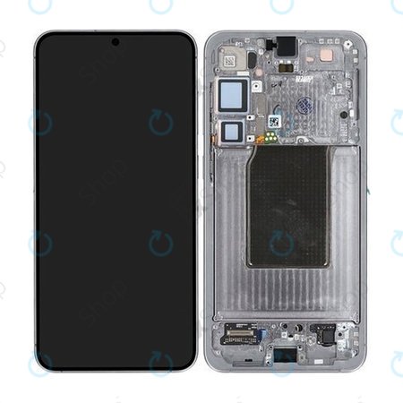 Samsung Galaxy S25 Plus - Ecran LCD + Sticlă Tactilă + Ramă (Silver Shadow) OLED