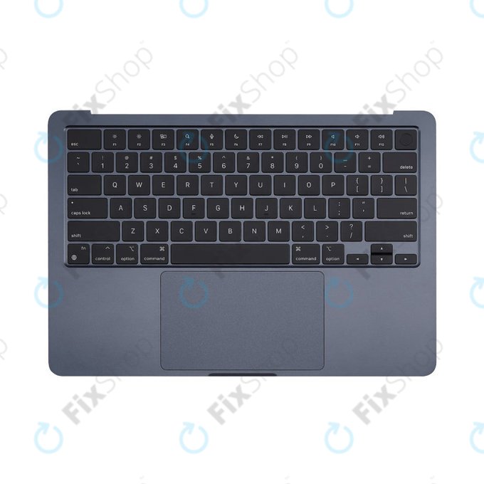 Ramă superioară tastatură pentru MacBook Air 13", A3113 (2024), cu tastatură US și baterie, Midnight, 661-40230, Genuine Apple