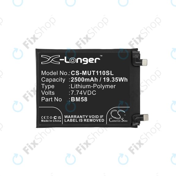 Xiaomi 11T Pro - Baterie BM58 2500mAh HQ