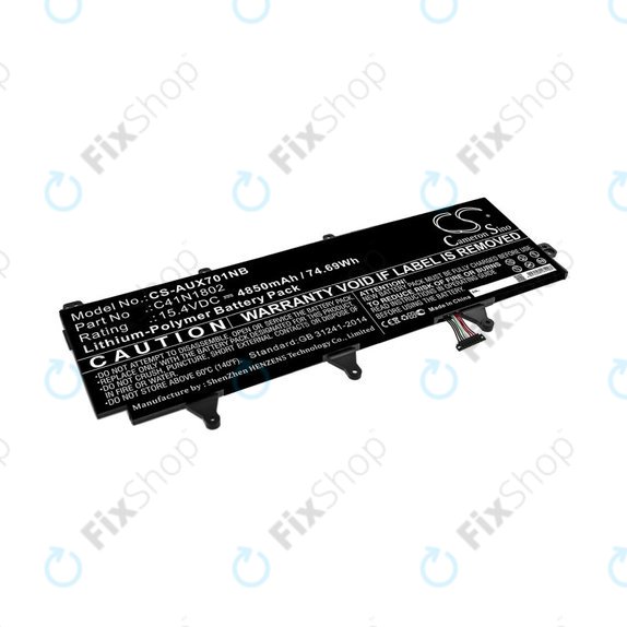 Baterie pentru Asus Zephyrus Gx701, Rog Zephyrus S Gx701, Rog Gx701, 4850mAh, Li-Pol, 15.4V, C41N1802, HQ