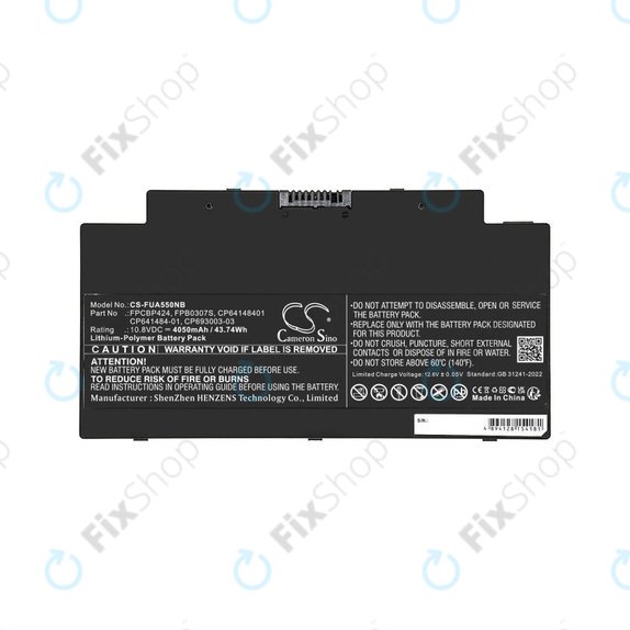 Baterie pentru Fujitsu Lifebook AH77, A556, A3510, U536, 4050mAh, Li-Pol, 10.8V, CP641484-01, HQ