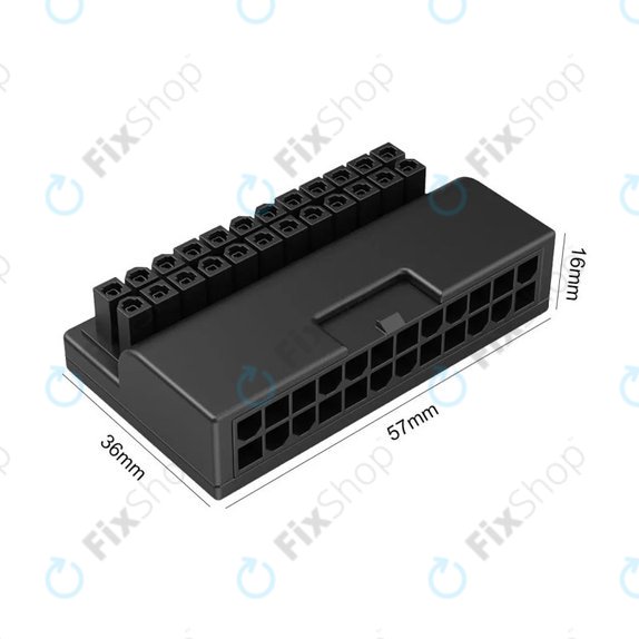 Adaptor de alimentare ATX 24 pini la 90° pentru placa de bază