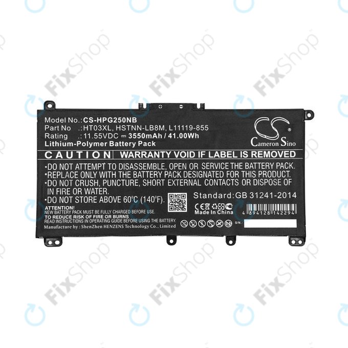 Baterie pentru HP Pavilion 14, 15, 17, 3550mAh, Li-Pol, 11.55V, HT03XL, HQ