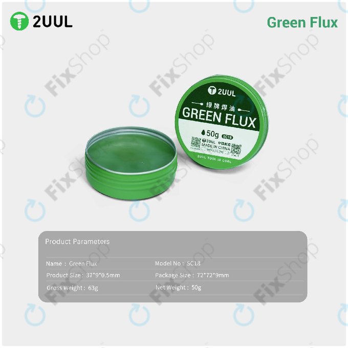 Flux pentru lipit, Verde, 2UUL SC18