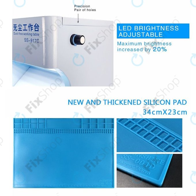 Sunshine SS-917C - Banc de Lucru Fără Praful pentru Reparații