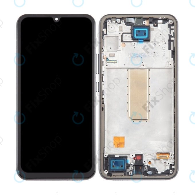 Samsung Galaxy A34 5G A346B - Ecran LCD + Sticlă Tactilă + Ramă (Graphite) TFT