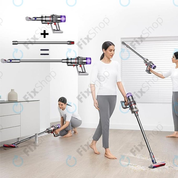 Dyson V12 - Tija de aspirare (Argint)