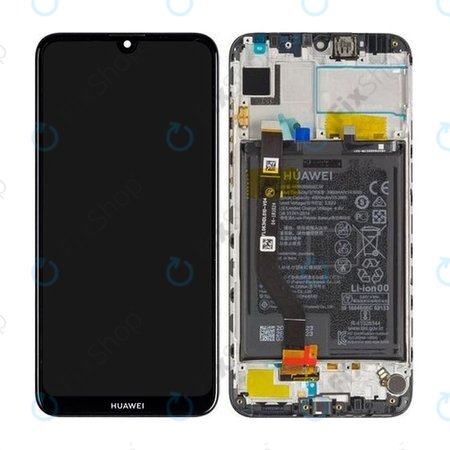 Huawei Y7 (2019), Y7 Prime (2019) - Ecran LCD + Sticlă Tactilă + Ramă + Baterie (Midnight Black) - 02352KCV, 02352KDB, 02352KDA, 02352LHQ, 02352KCY Genuine Service Pack