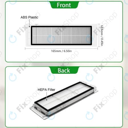Xiaomi Roborock S5, S5 Max, S6, S6 MaxV, S6 Pure, E4, E5, Mijia 1S, Mi Robot Vacuum Mop 1S, Xiaowa E2, E3, Lite C10 - Filtru de praf (2buc)